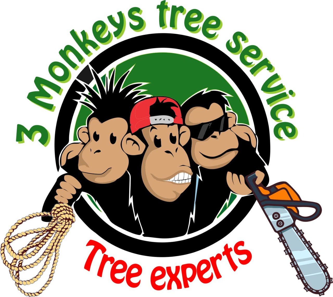 3 Monkeys Tree Service Logo
